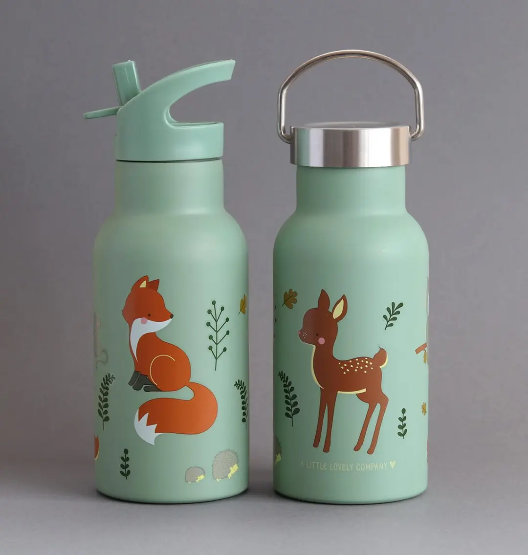 A Little Lovely Company Dubbelwandige RVS Drinkfles Bosvriendjes
