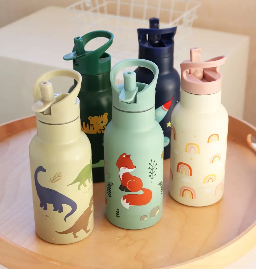 A Little Lovely Company Dubbelwandige RVS Drinkfles Bosvriendjes