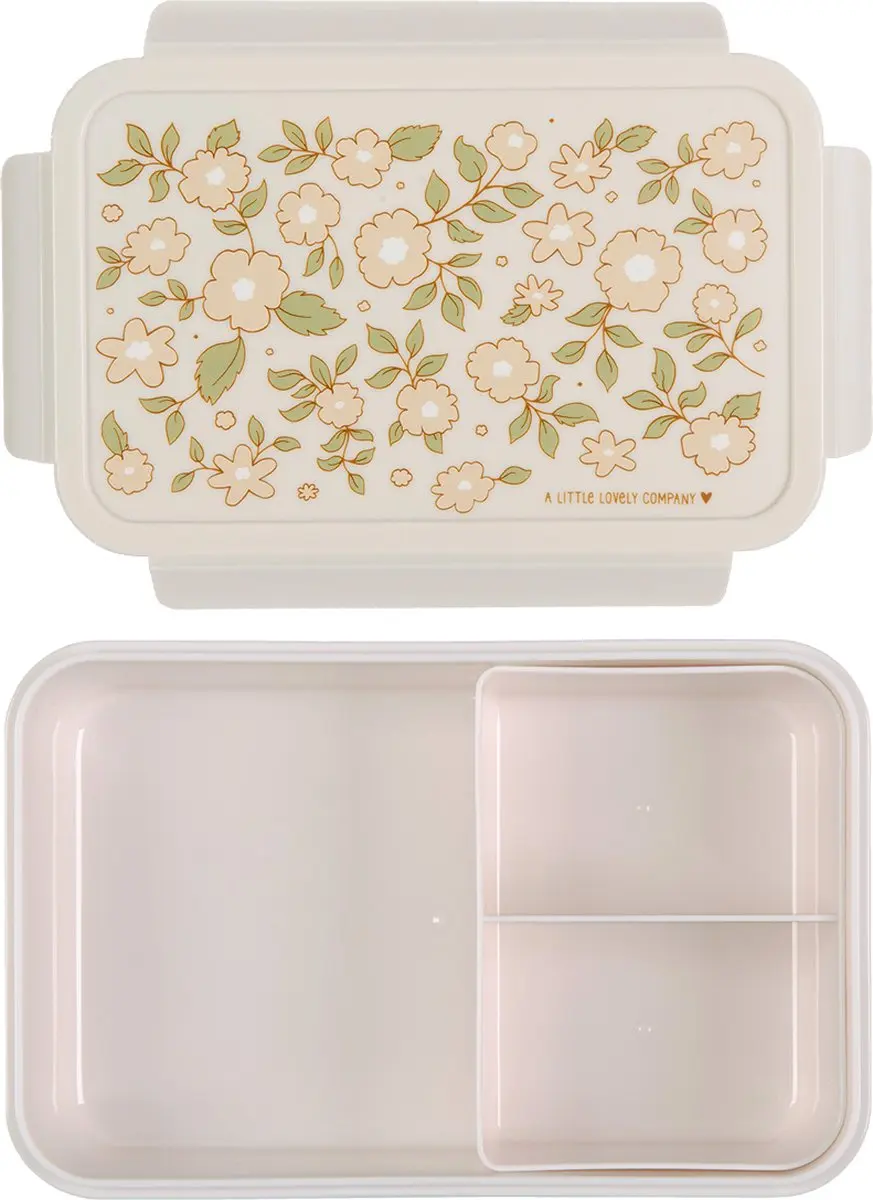 A Little Lovely Company Bento Bloesems Roze Lunchbox - 3 Vakken