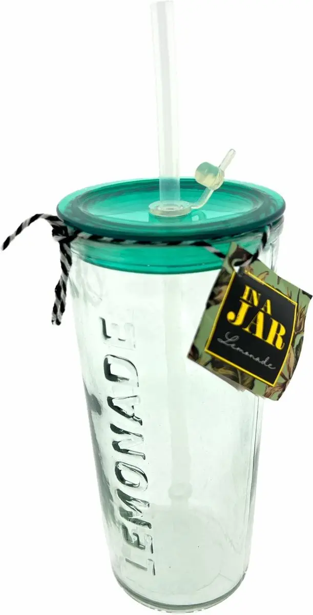 Gusta Glas met Rietje 550ml - 01221120 - Transparant