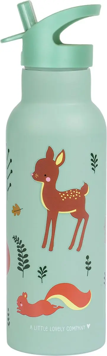 A Little Lovely Company XL Dubbelwandige RVS Drinkfles Bosvriendjes - afbeelding 6 van 6