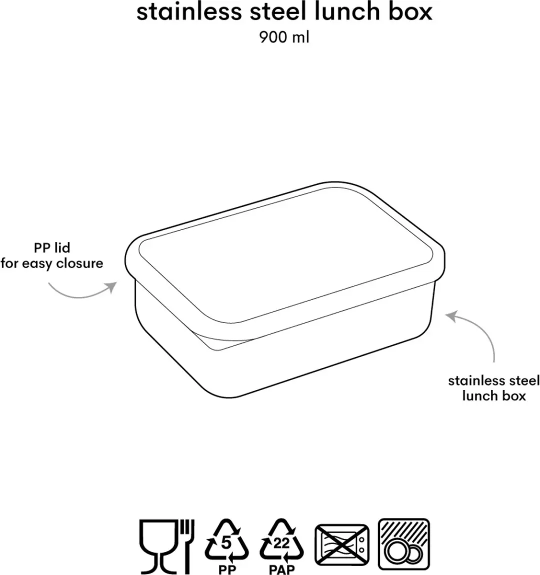 A Little Lovely Company RVS Lunchbox Kersen - 0.9L