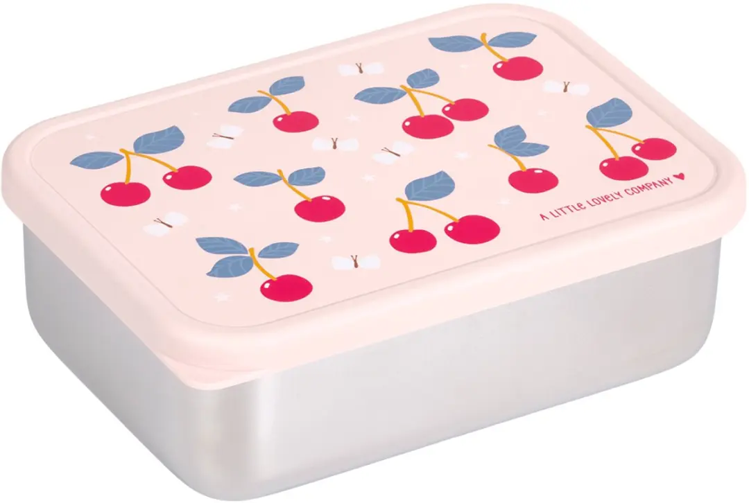 A Little Lovely Company RVS Lunchbox Kersen - 0.9L