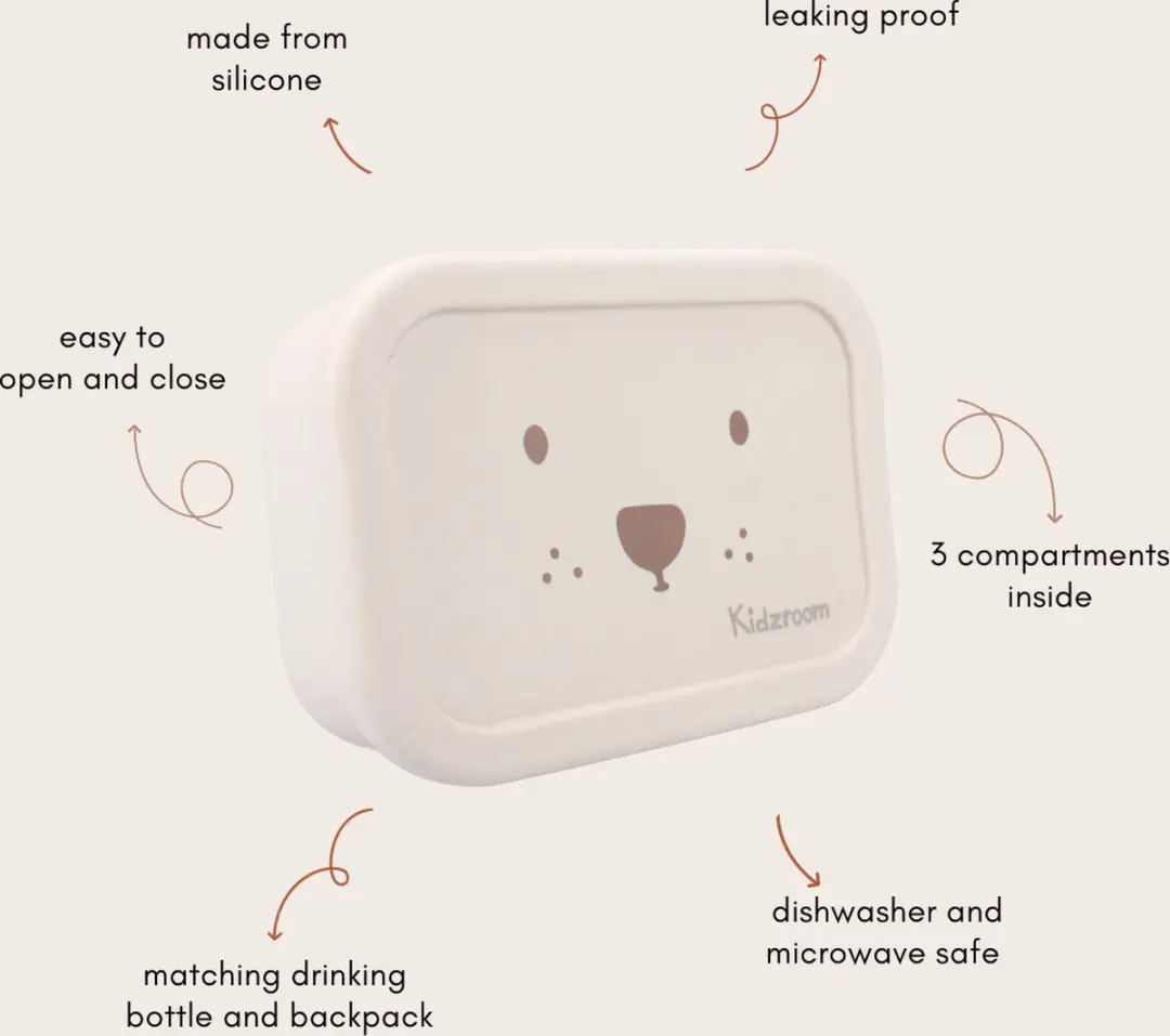 Kidzroom Beary Excited Lunchbox - 1.2L - 3 Vakken
