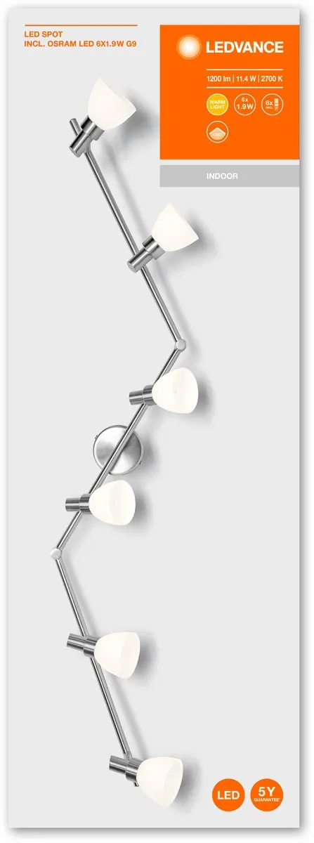 LEDVANCE LED Spot G9 6x2W Warm Wit