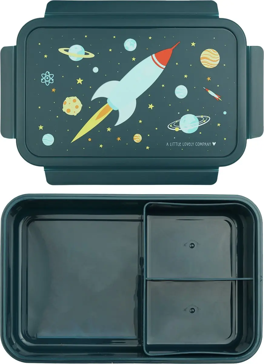 A Little Lovely Company Bento Brooddoos Ruimte - 1,2L - 3 Vakken