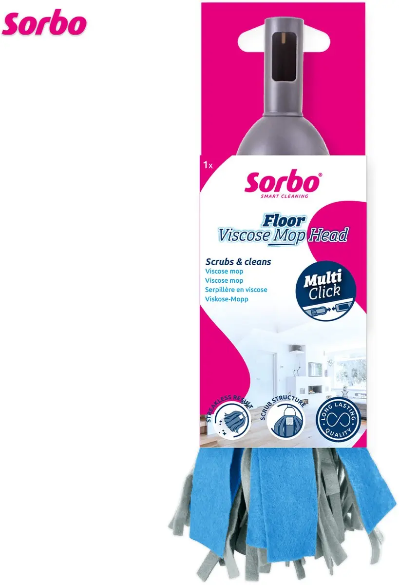 Sorbo Floor Viscose Mop Head Blauw - Multi-Click