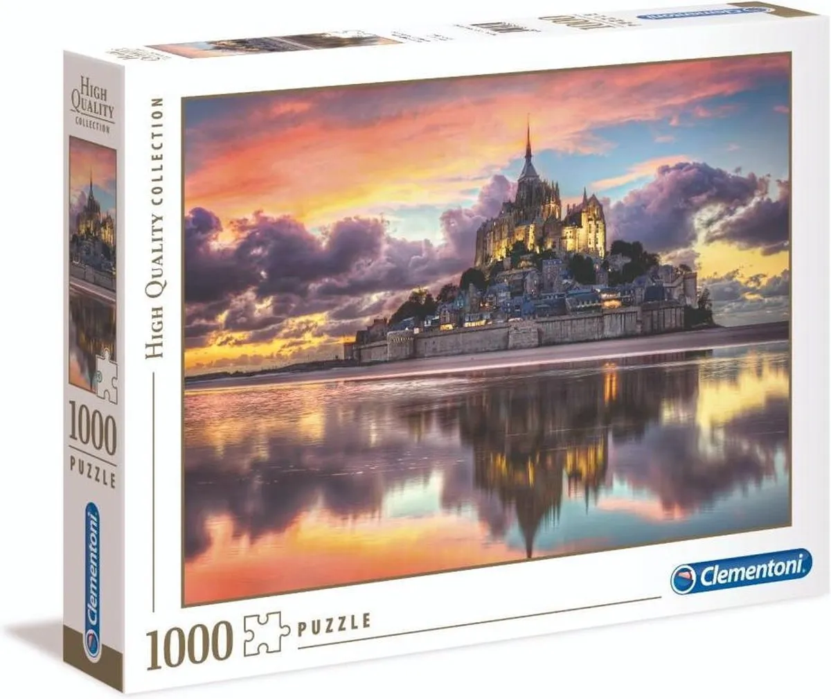 Clementoni Le Magnifique Mont Saint-Michel Puzzel 1000 Stuks - Multicolor - afbeelding 6 van 6