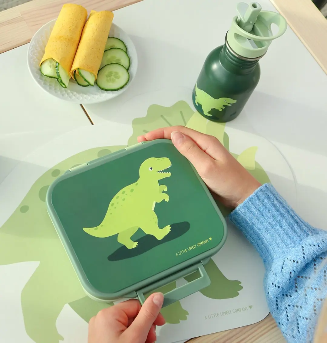 A Little Lovely Company Dinosaurus RVS Drinkfles - 112ml