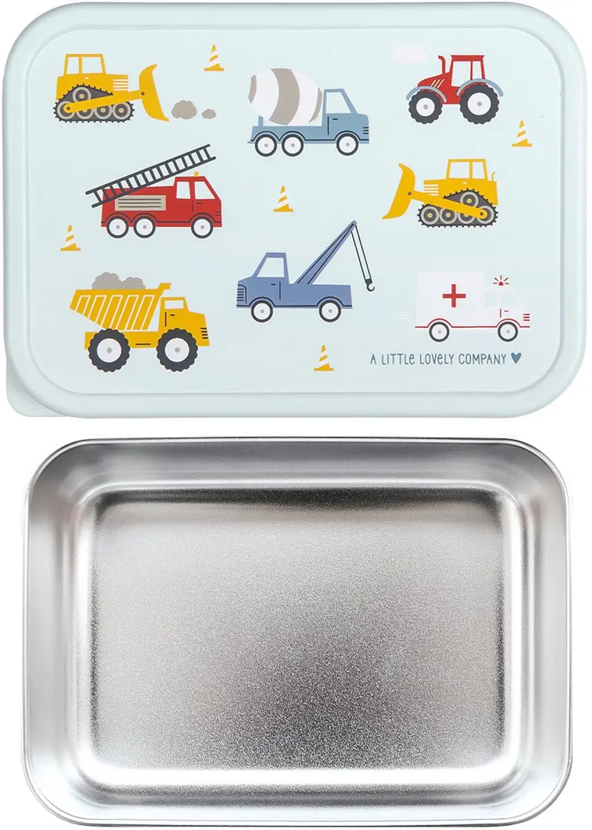 A Little Lovely Company RVS Lunchbox LBSSVE55 - 0,9L - 2-delig