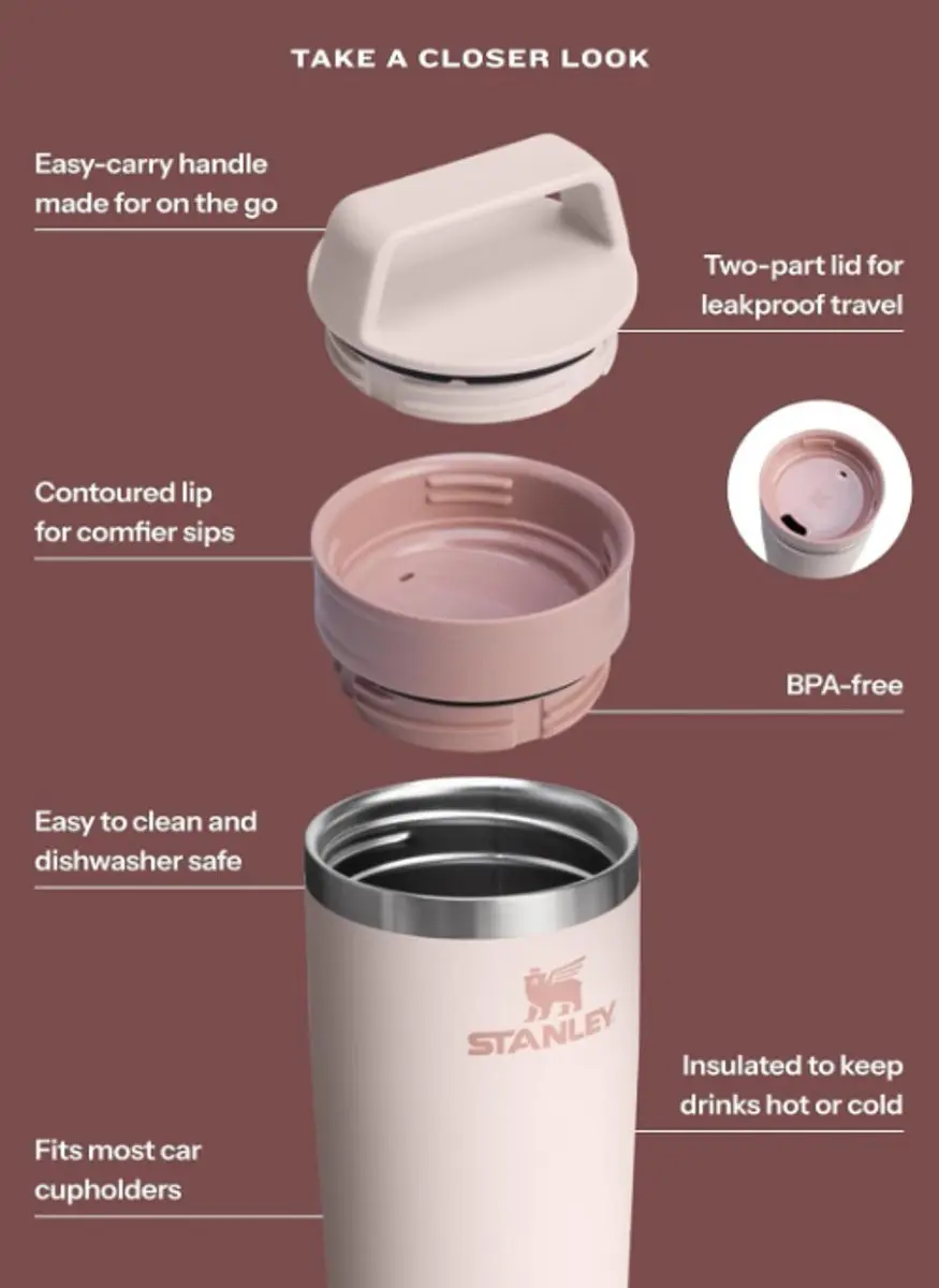 Stanley Café To Go Travel Mug 591ml - Toast