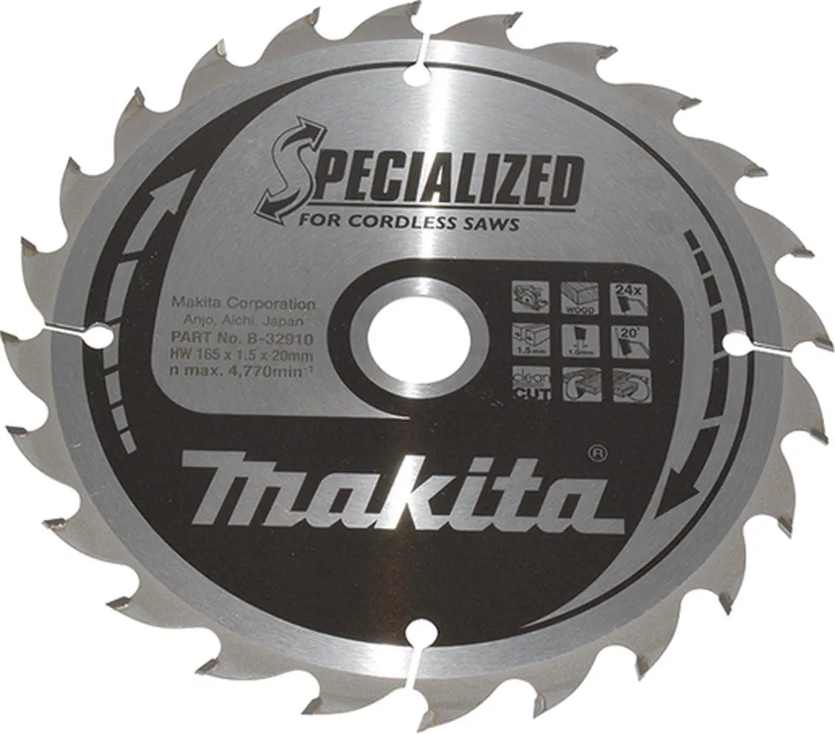 Makita B-33897 Cirkelzaagbladset 136mm - 24 Tanden