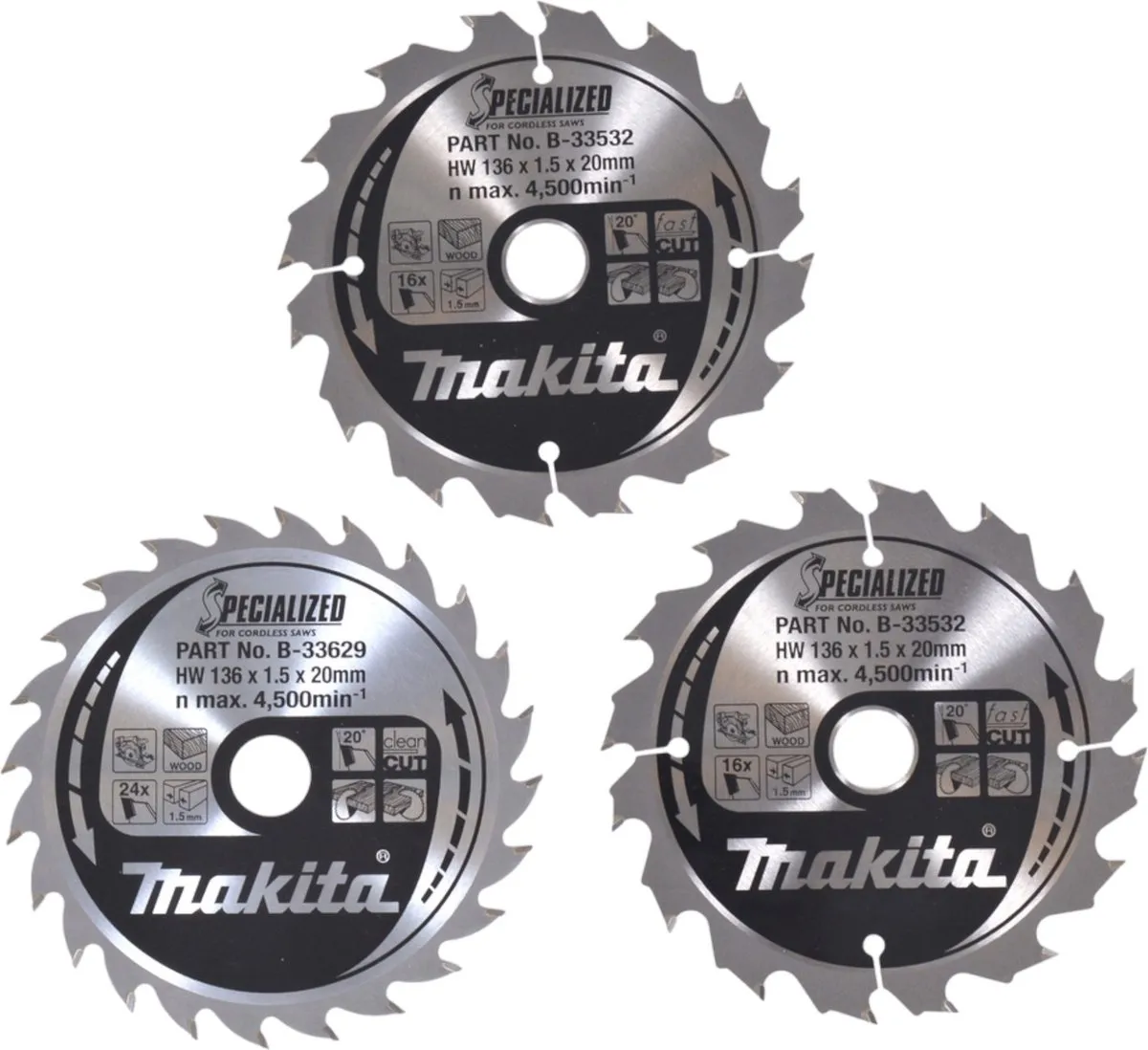 Makita B-33897 Cirkelzaagbladset 136mm