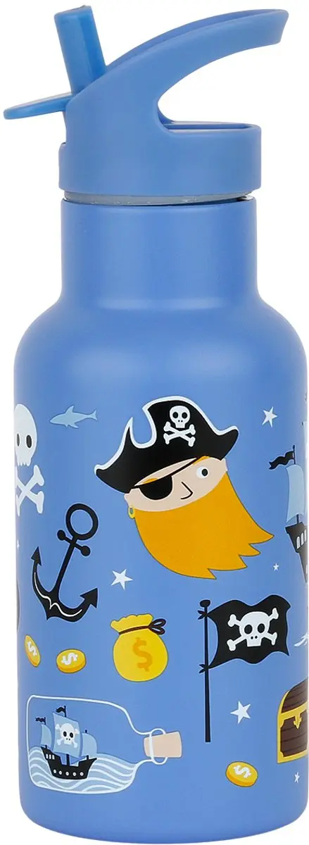 A Little Lovely Company Dubbelwandige RVS Drinkfles Piraten