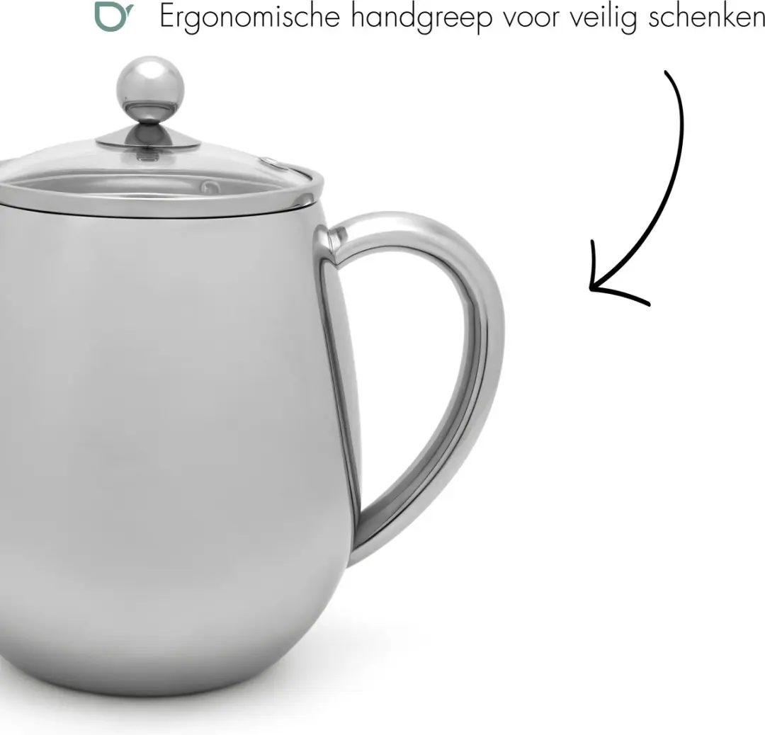 Bredemeijer Eva Theepot Dubbelwandig 1,1L - RVS