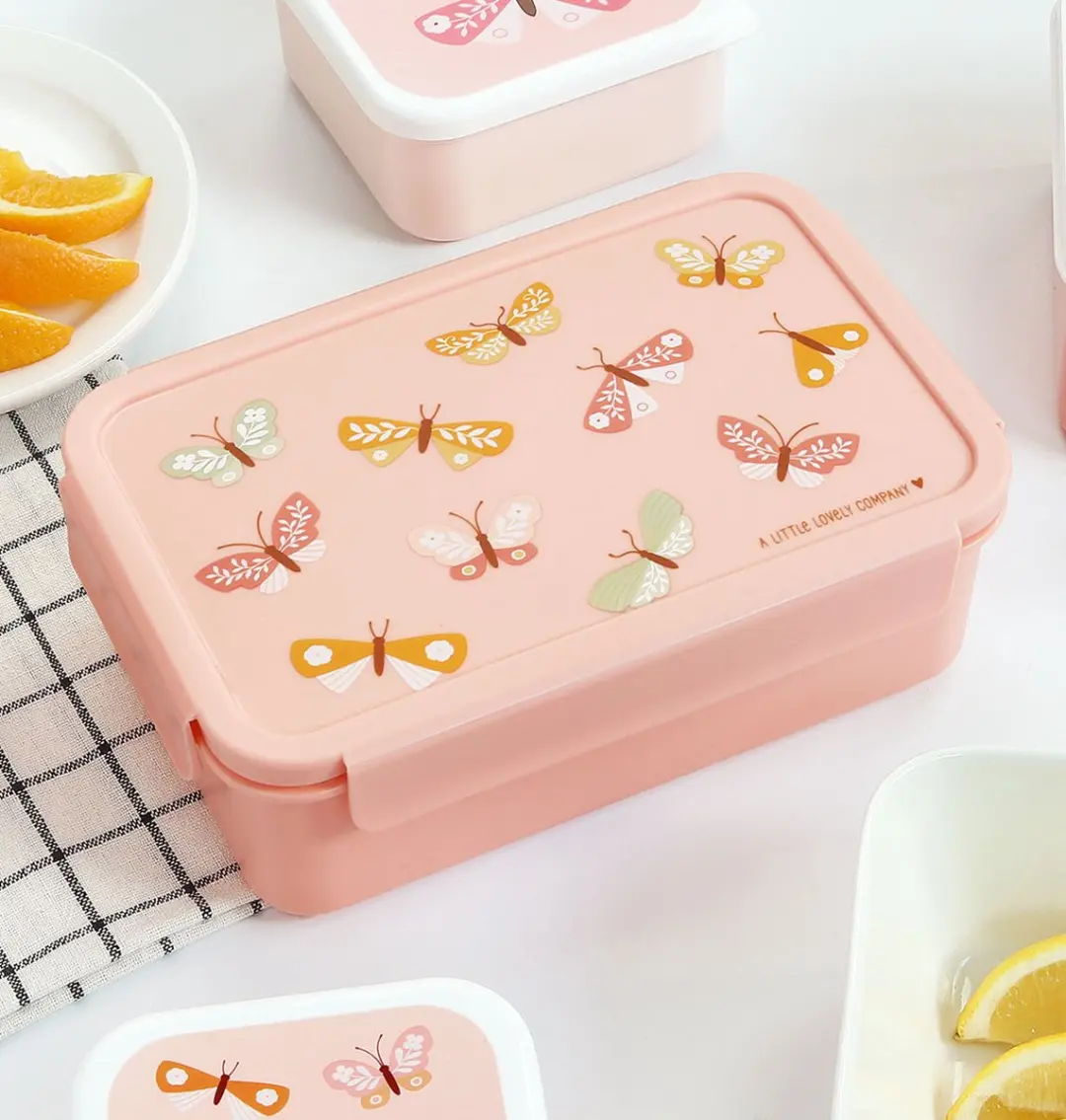 A Little Lovely Company Bento Brooddoos Vlinders - 3 Vakken