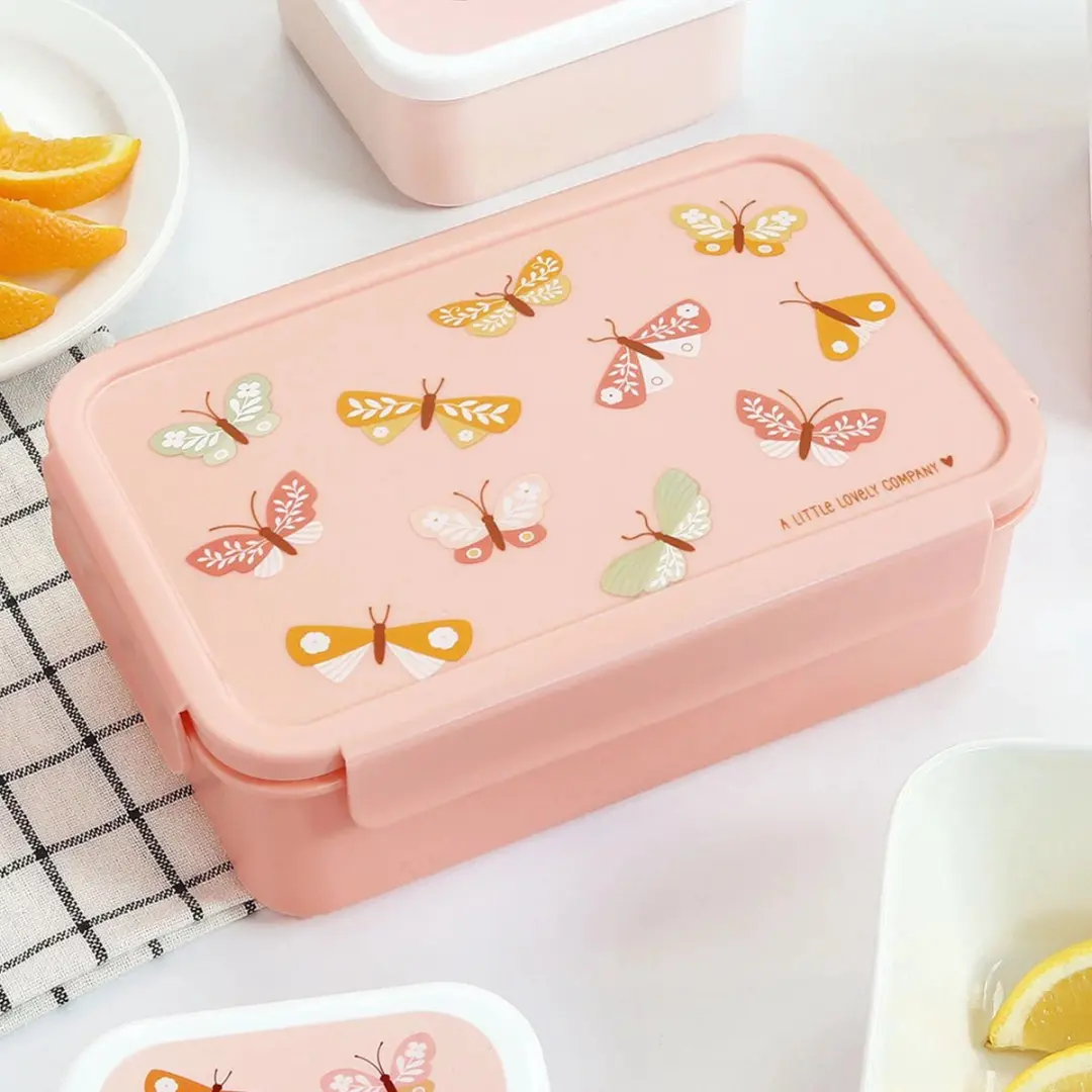 A Little Lovely Company Bento Brooddoos Vlinders - 3 Vakken