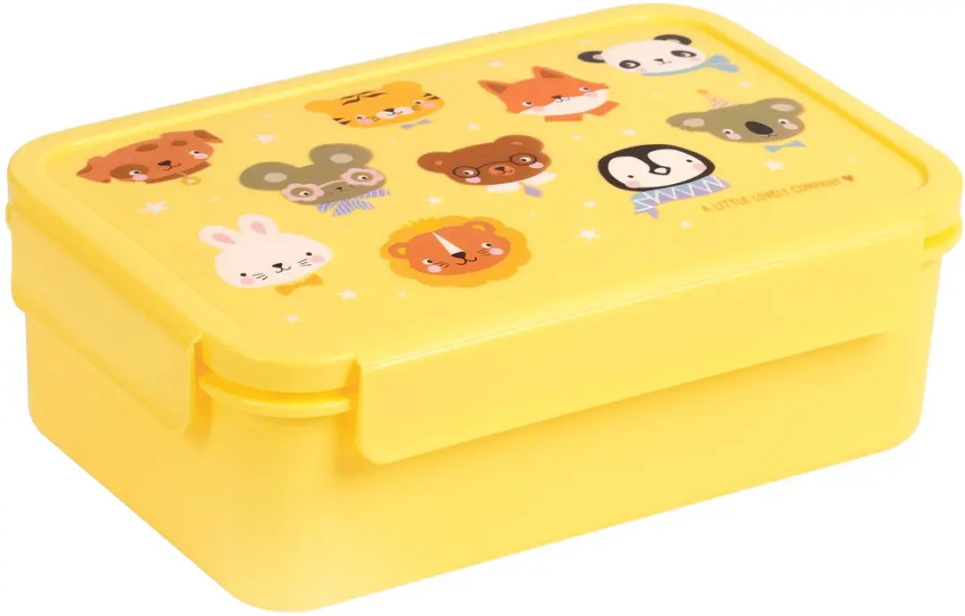 A Little Lovely Company Bento Brooddoos Dierenvriendjes - 1,2L - 3 Vakken