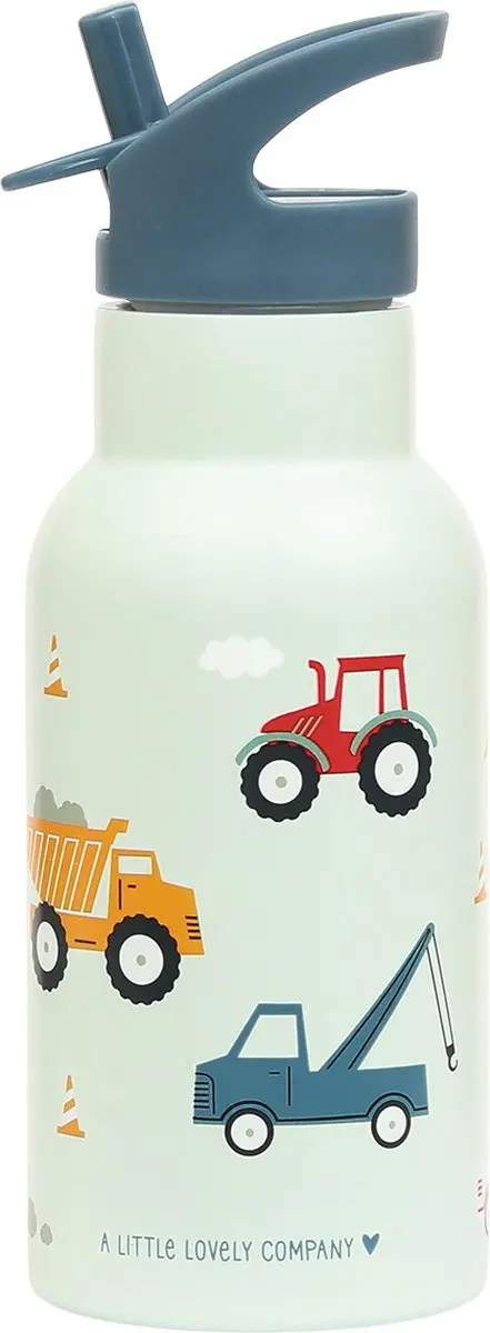 A Little Lovely Company Dubbelwandige RVS Drinkfles - Voertuigen