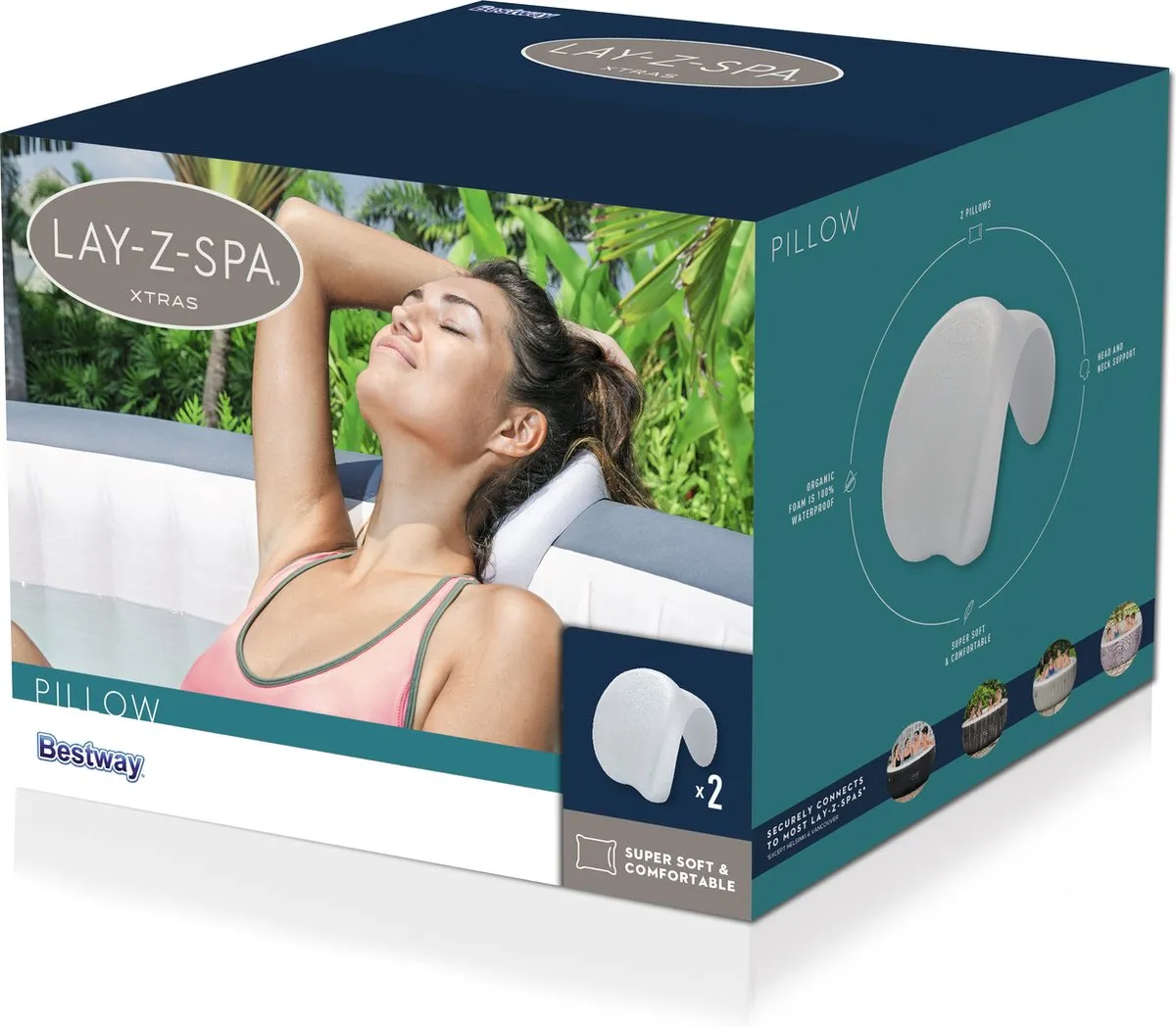 Bestway Lay-Z-Spa Kussens - 2 Stuks Multikleur