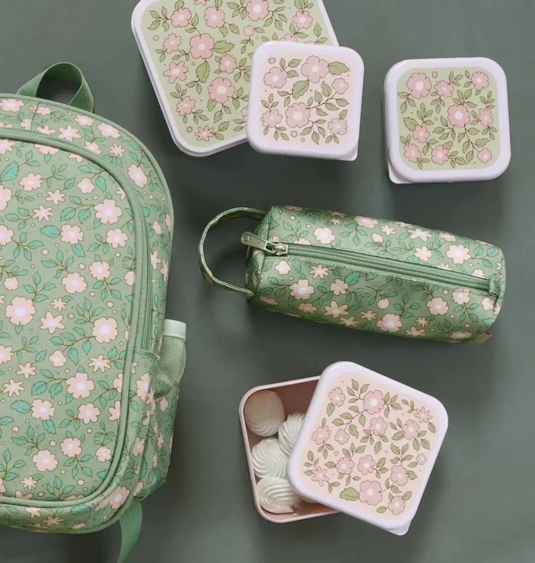 A Little Lovely Company Back to School Set - 6 Stuks - Bloesems Saliegroen