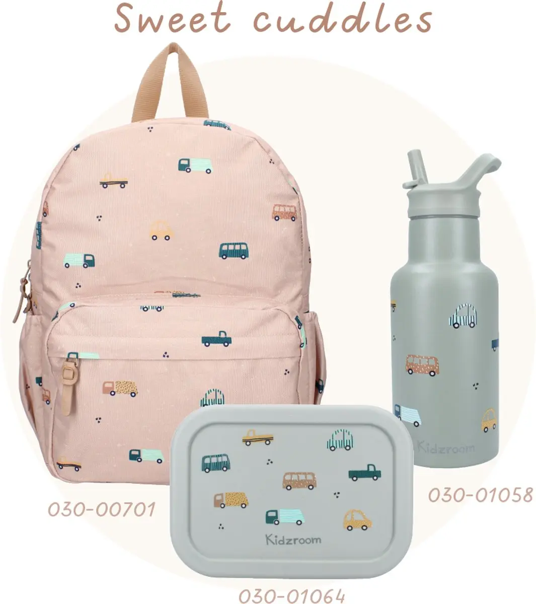 Kidzroom Sweet Cuddles Schoolbeker & Drinkfles 350ml - Groen - afbeelding 6 van 6