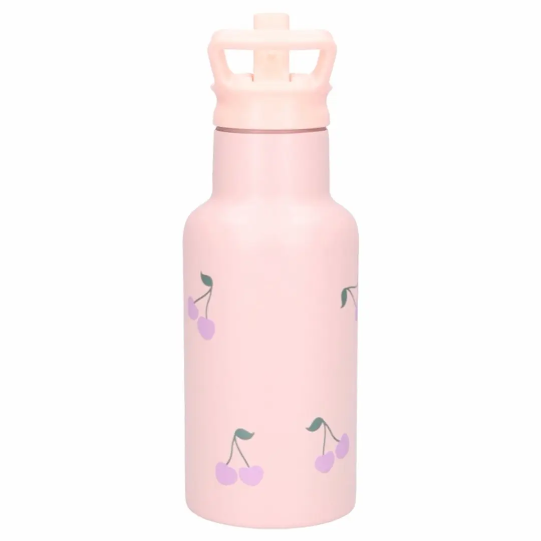 Kidzroom Nostalgia Schoolbeker & Drinkfles 350ml Roestvrij Staal - Roze