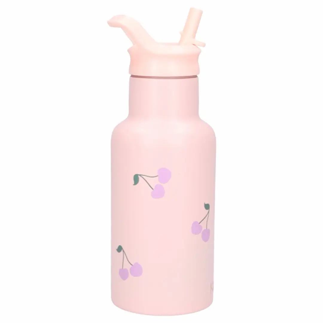 Kidzroom Nostalgia Schoolbeker & Drinkfles 350ml Roestvrij Staal - Roze