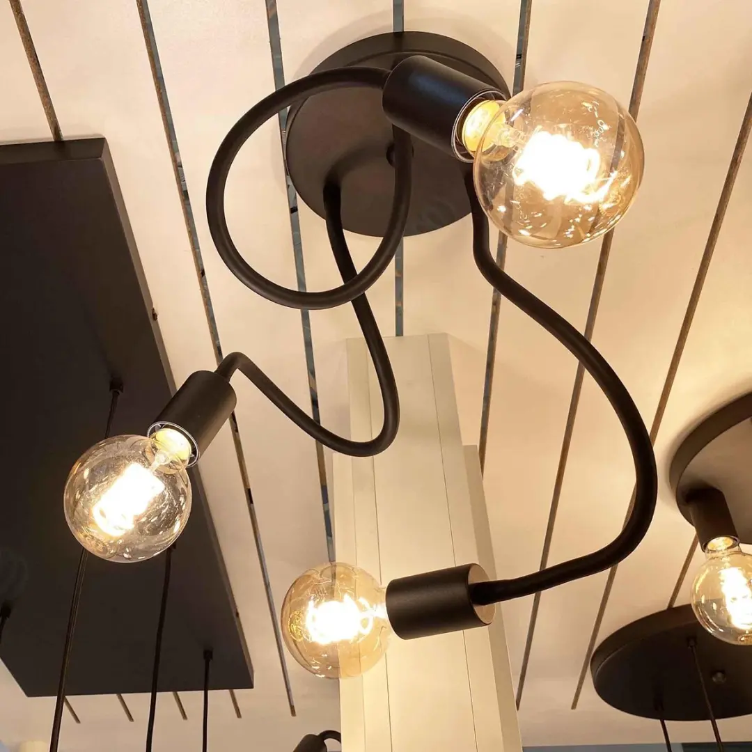 Highlight Plafondlamp Flex - 3 Lichtpunten - Zwart