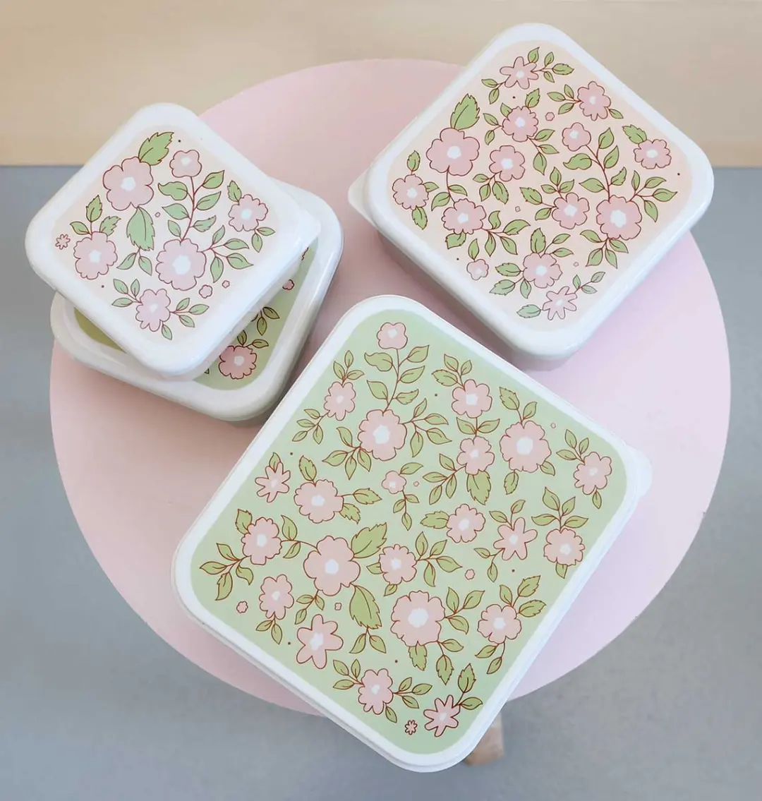 A Little Lovely Company Bloesems Brooddoos Set - 4-delig