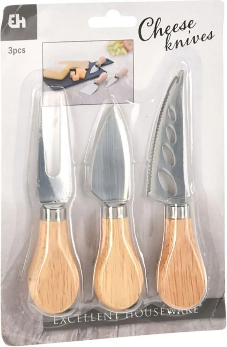 Excellent Houseware Kaasmesjes Set 3 Stuks
