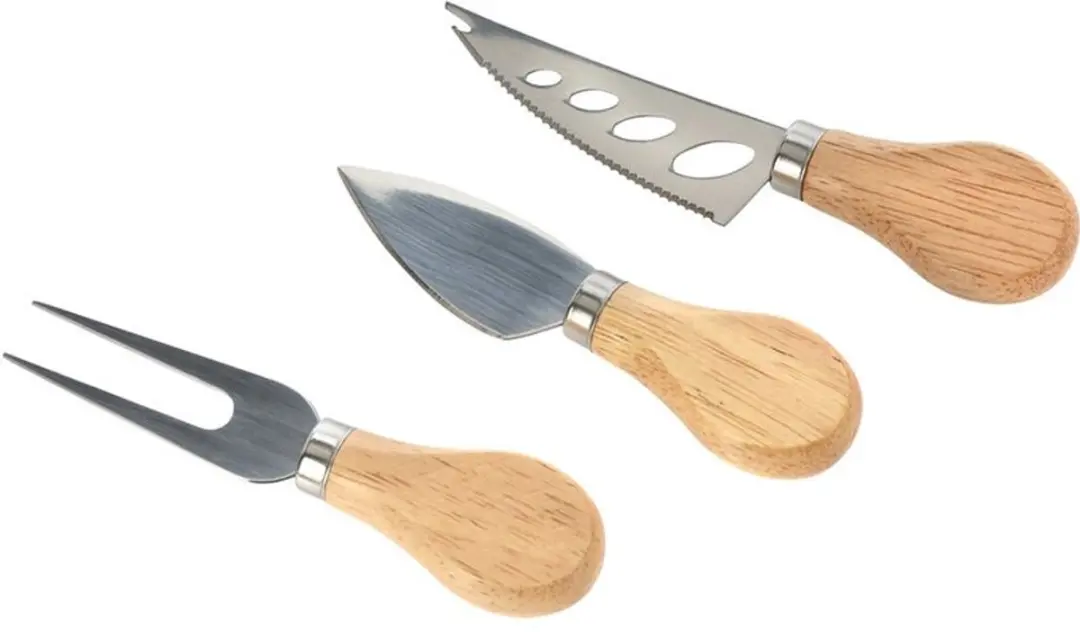 Excellent Houseware Kaasmesjes Set 3 Stuks - Hout