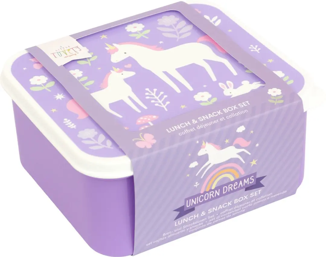 A Little Lovely Company Brooddoosset Unicorn Dreams - 4-delig