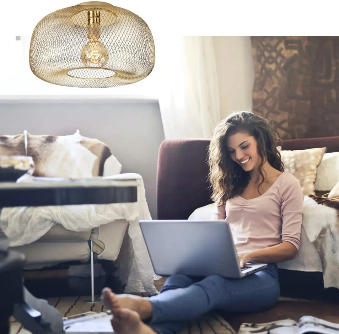 Highlight Honey Plafondlamp Ø39cm - Goud
