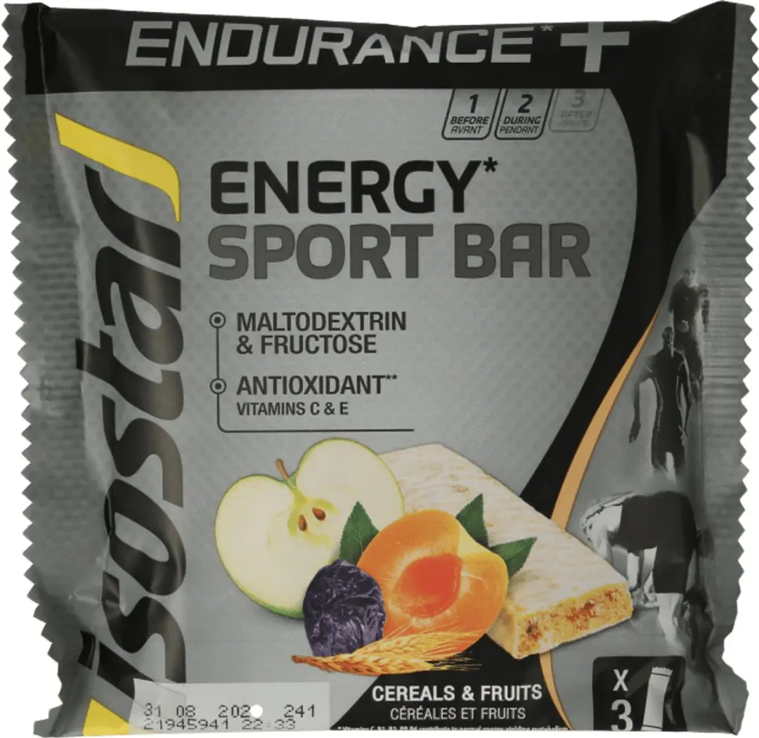 Isostar Endurance+ Bar Cereal & Fruit - 120g (3x40g) - afbeelding 6 van 6