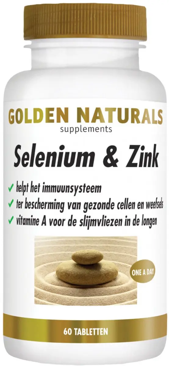 Golden Naturals Selenium & Zink Vegan 120 tabletten