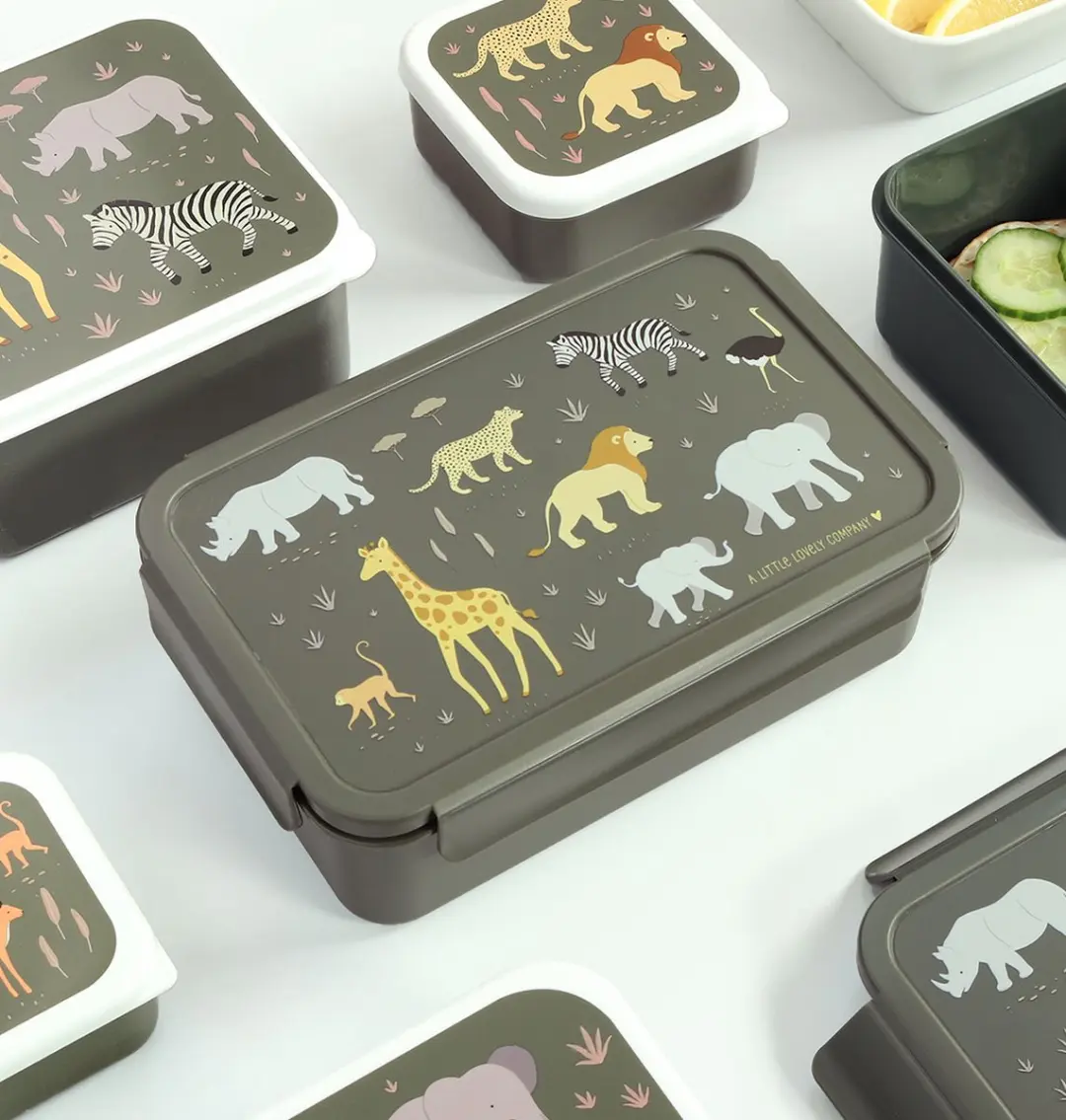 A Little Lovely Company Bento Brooddoos Savanne - 3 Vakken