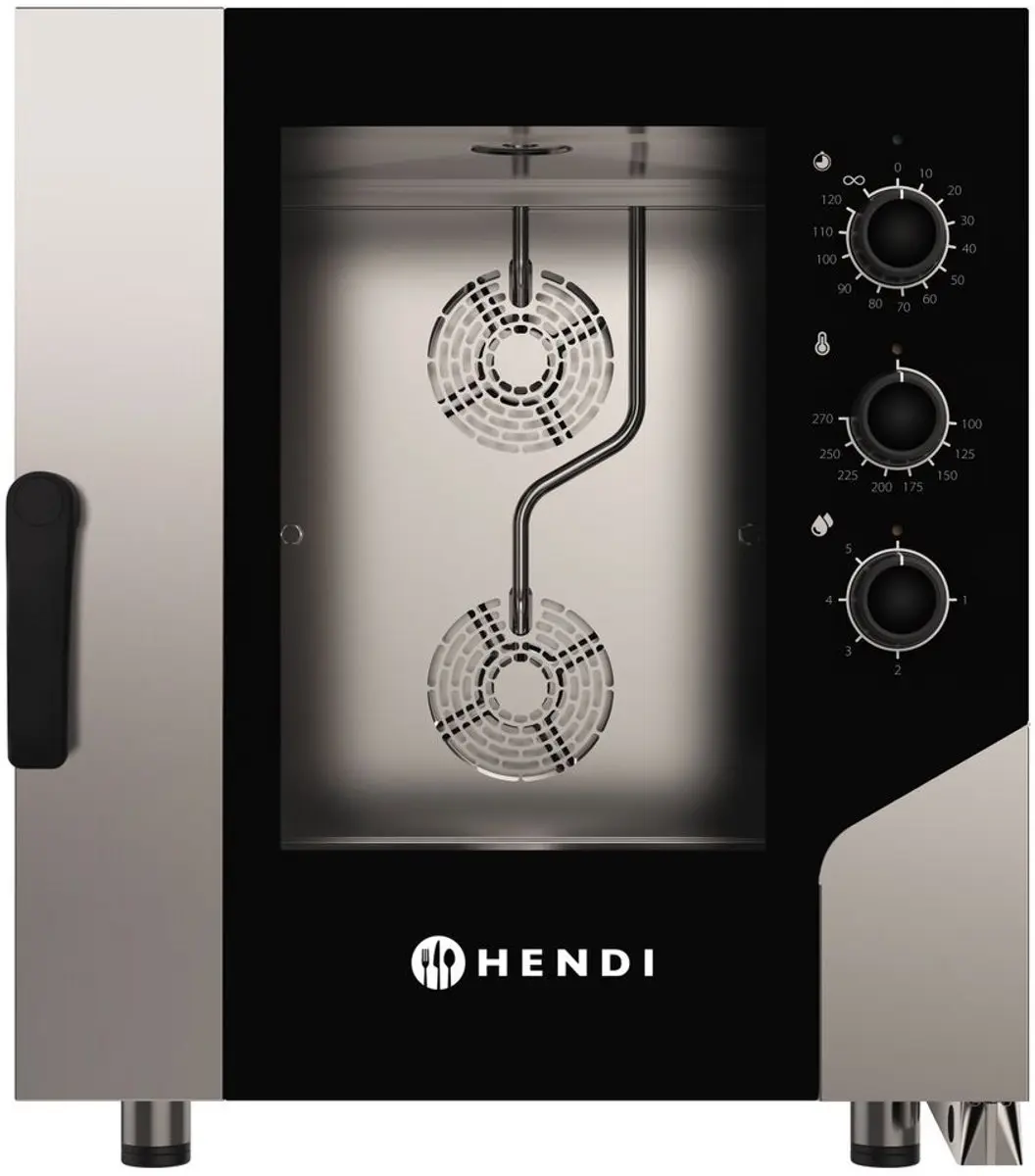 HENDI Hetelucht Stoomoven 7x GN1/1 - 10400W - Roestvrij staal