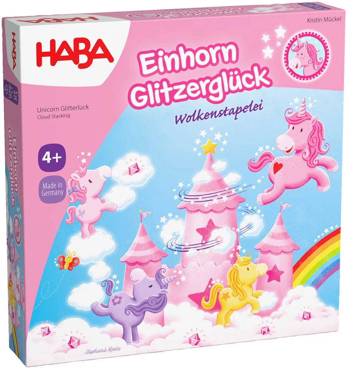 Haba Unicorn Glitterluck Cloud Stacking Bordspel