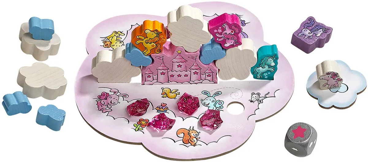 Haba Unicorn Glitterluck Cloud Stacking Bordspel
