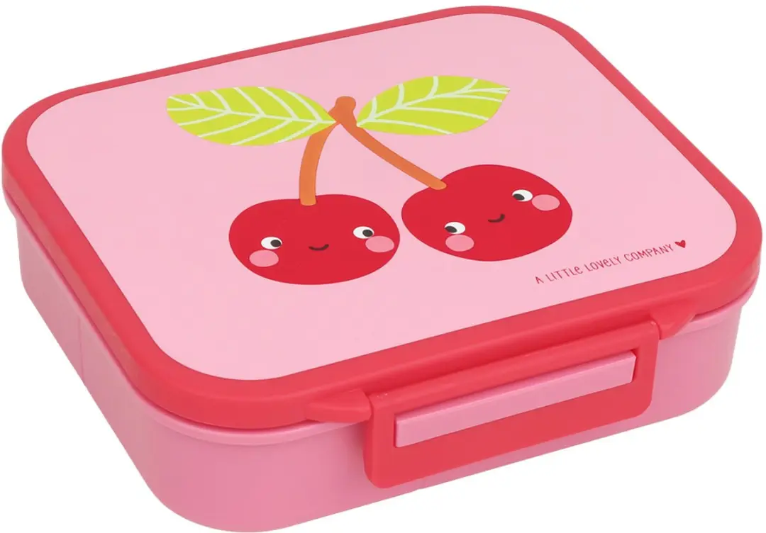 A Little Lovely Company Lunchbox Vrolijke Kersen - 3 Vakken