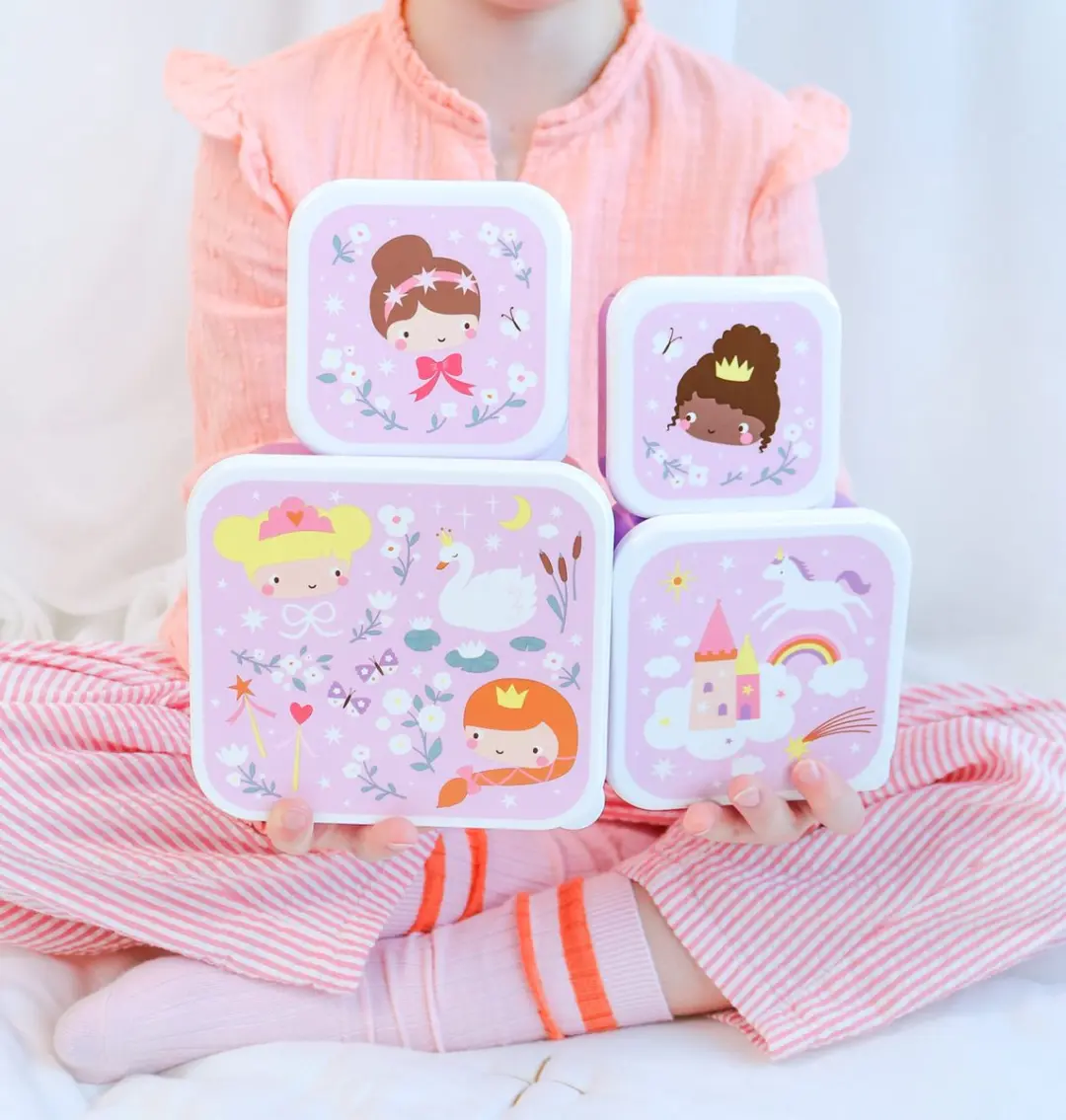 A Little Lovely Company Brooddoos Prinsessen Set van 4