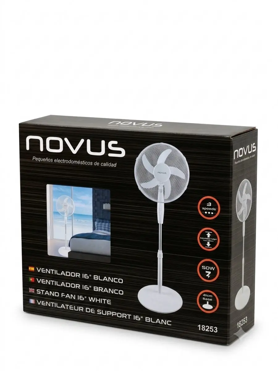 Novus Statiefventilator 18254 40cm - 50W - Wit