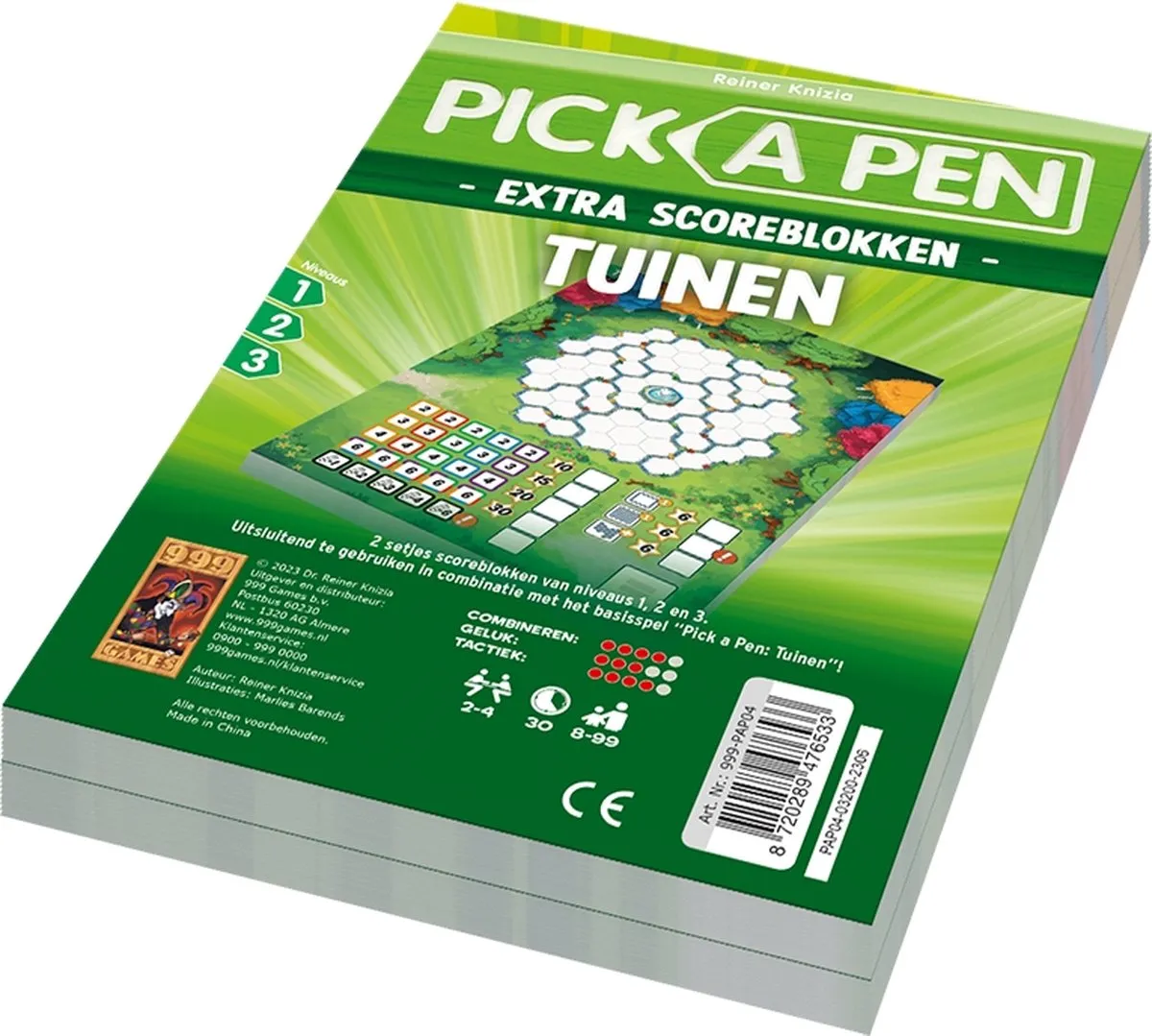999 Games Pick a Pen Tuinen Scoreblokken - 2 Stuks - Multi