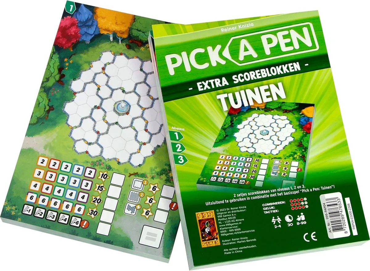 999 Games Pick a Pen Tuinen Scoreblokken - 2 Stuks - Multi