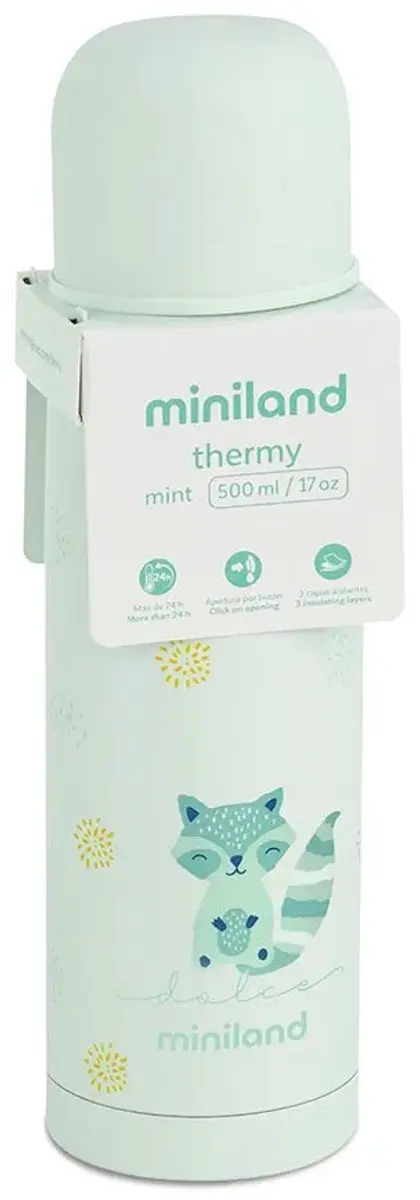 Miniland 350ml Thermosfles - Mint