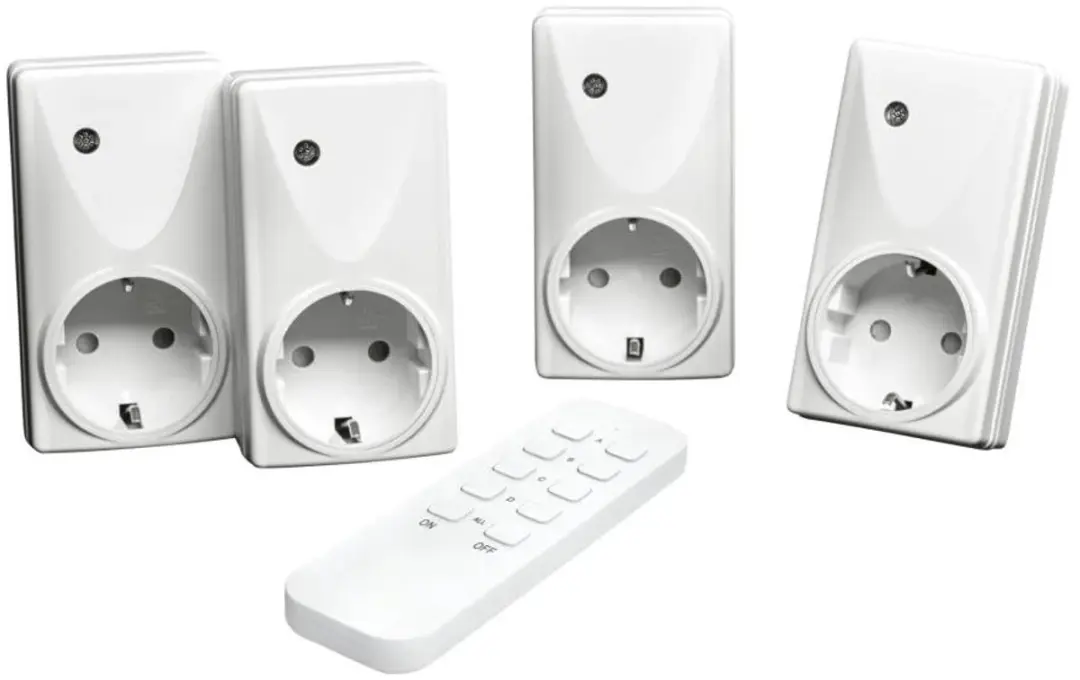 Tronic Stopcontacten met Afstandsbediening - 4 Stuks