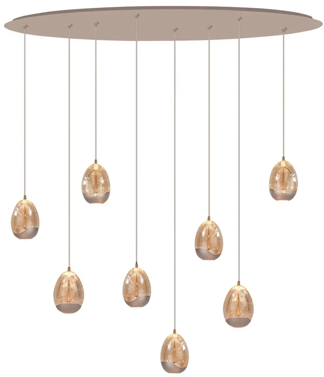 Highlight Hanglamp Egg Ovaal 3 Lichtpunten 100cm