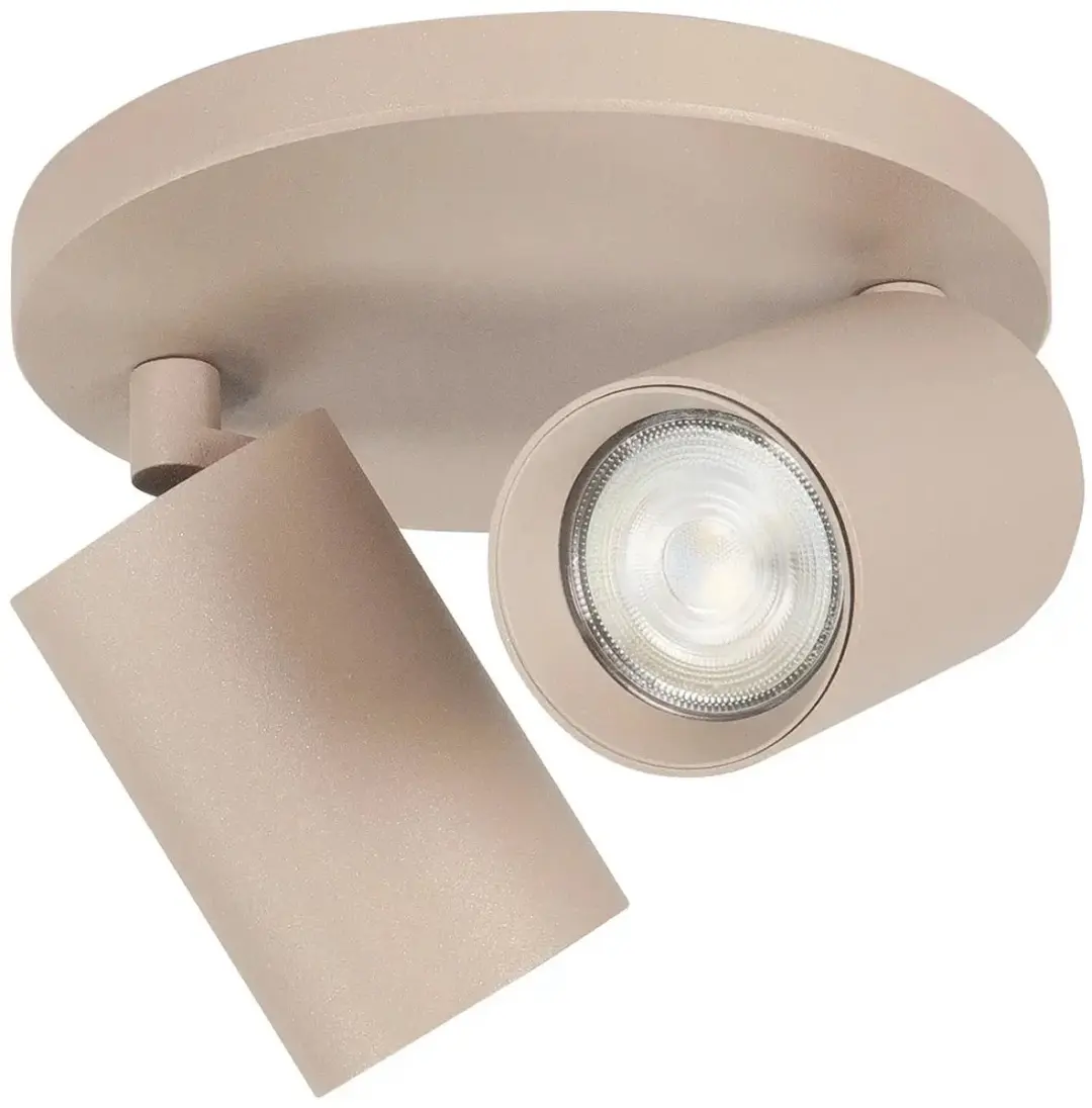 Highlight Mila 2 Opbouwspots GU10 - 2 Stuks - Beige/Zand