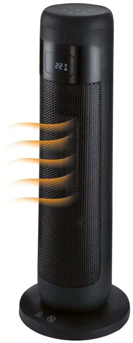 Tronic Ventilator Warme/Koude Lucht 2000W - Zwart